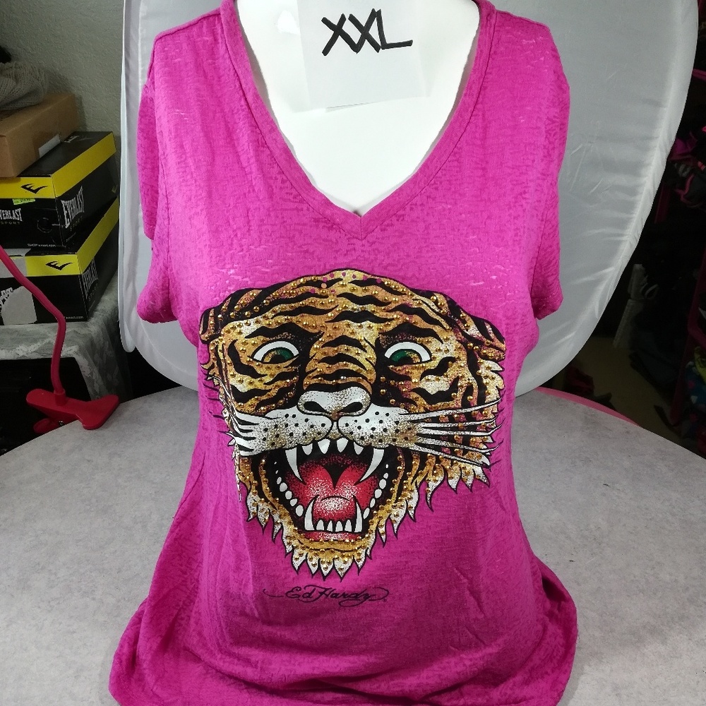 Ed Hardy tiger top size XXL